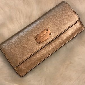 MK ROSEGOLD “SLIM FLAP WALLET”